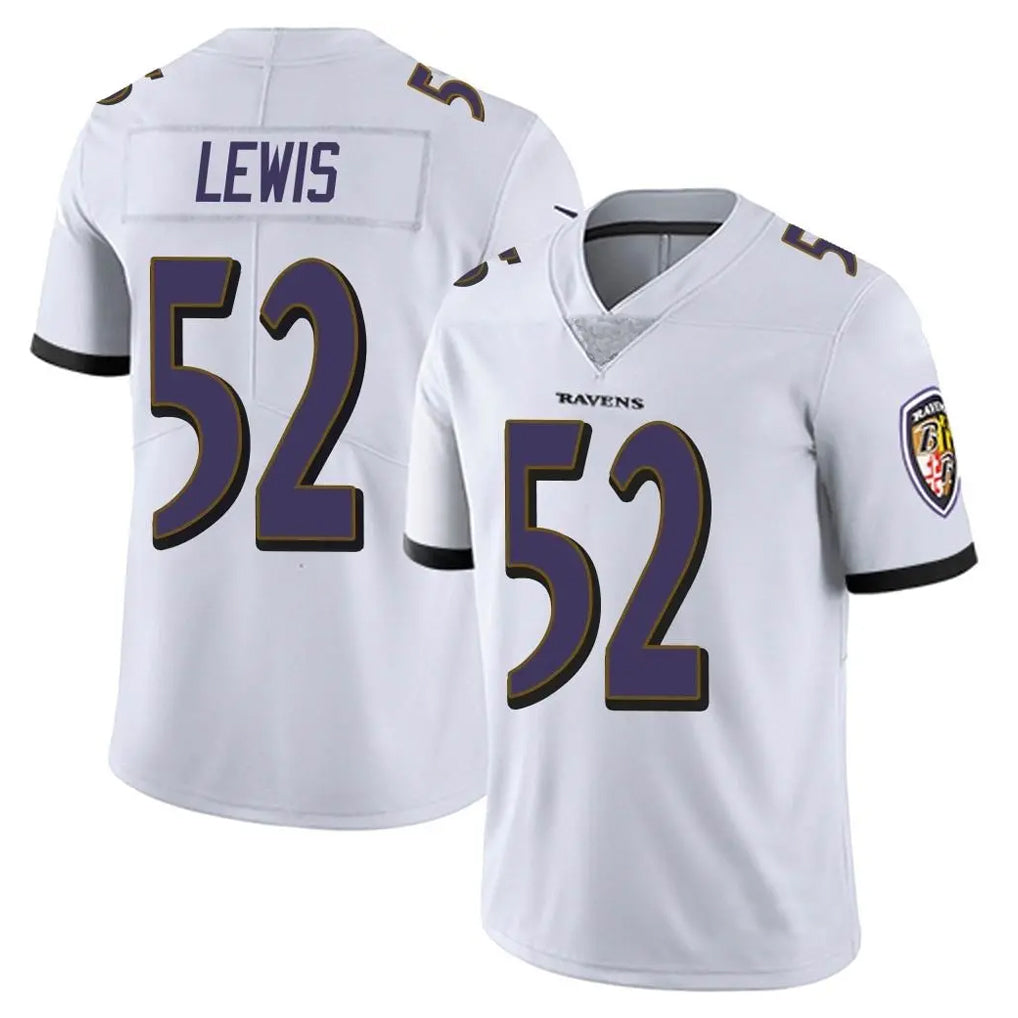 B.Ravens #52 Ray Lewis Player White Vapor Untouchable Limited Game Home Edoa Stitched Jerseys