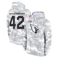 A.Cardinals #42 Dadrion Taylor-Demerson Player Arctic Camo Limited Salute to Service Pullover Hoodies Game Edoa Stitched Jerseys