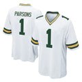 GB.Packers #1 Micah Parsons Player White Home Game Edoa Stitched Jerseys