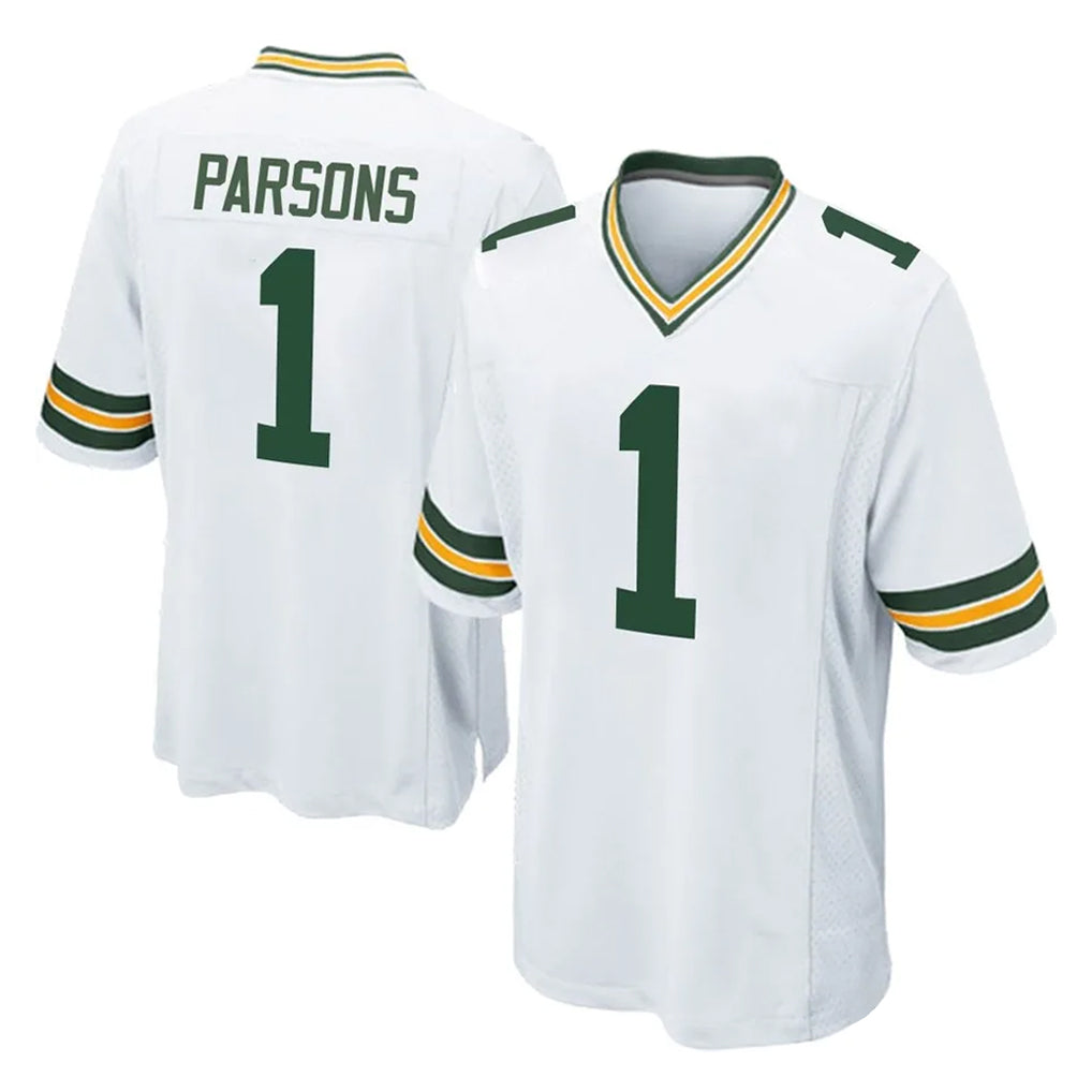 GB.Packers #1 Micah Parsons Player White Home Game Edoa Stitched Jerseys