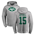 NY.Jets #15 Adonai Mitchell Player Gray LOGO Pullover Hoodies Limited Game Edoa Stitched Jerseys