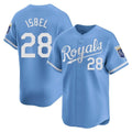 KC.Royals #28 Kyle Isbel Player Light Blue Alt Limited Home Edoa Stitched Jerseys