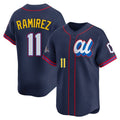 C.Guardians #11 Jose Ramirez Player Navy American League All-Star Edition Limited Home Edoa Stitched Jerseys