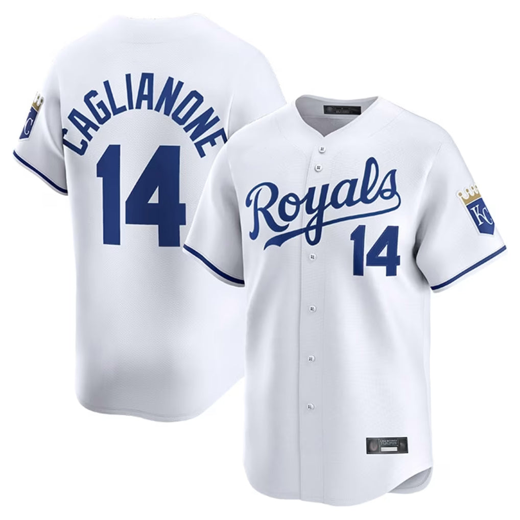 KC.Royals #14 Jac Caglianone Player White Alt Limited Home Edoa Stitched Jerseys