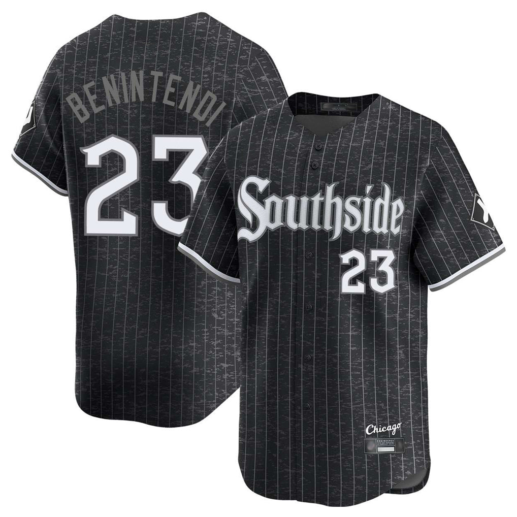 C.White Sox #23 Andrew Benintendi Player Black City Connect Limited Home Edoa Stitched Jerseys