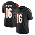 C.Bengals #16 Joe Flacco Player Black Vapor Untouchable Limited Home Game Edoa Stitched Jerseys