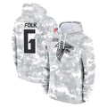 A.Falcons #6 Nick Folk Player Camo Arctic Salute to Service Hoodies Limited Edoa Stitched Jerseys
