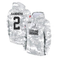 C.Browns #2 Shedeur Sanders Player Arctic Camo Salute to Service Hoodies Limited Game Edoa Stitched Jerseys