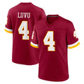 W.Commanders #4 Frankie Luvu Player Burgundy Game Home Edoa Stitched Jerseys