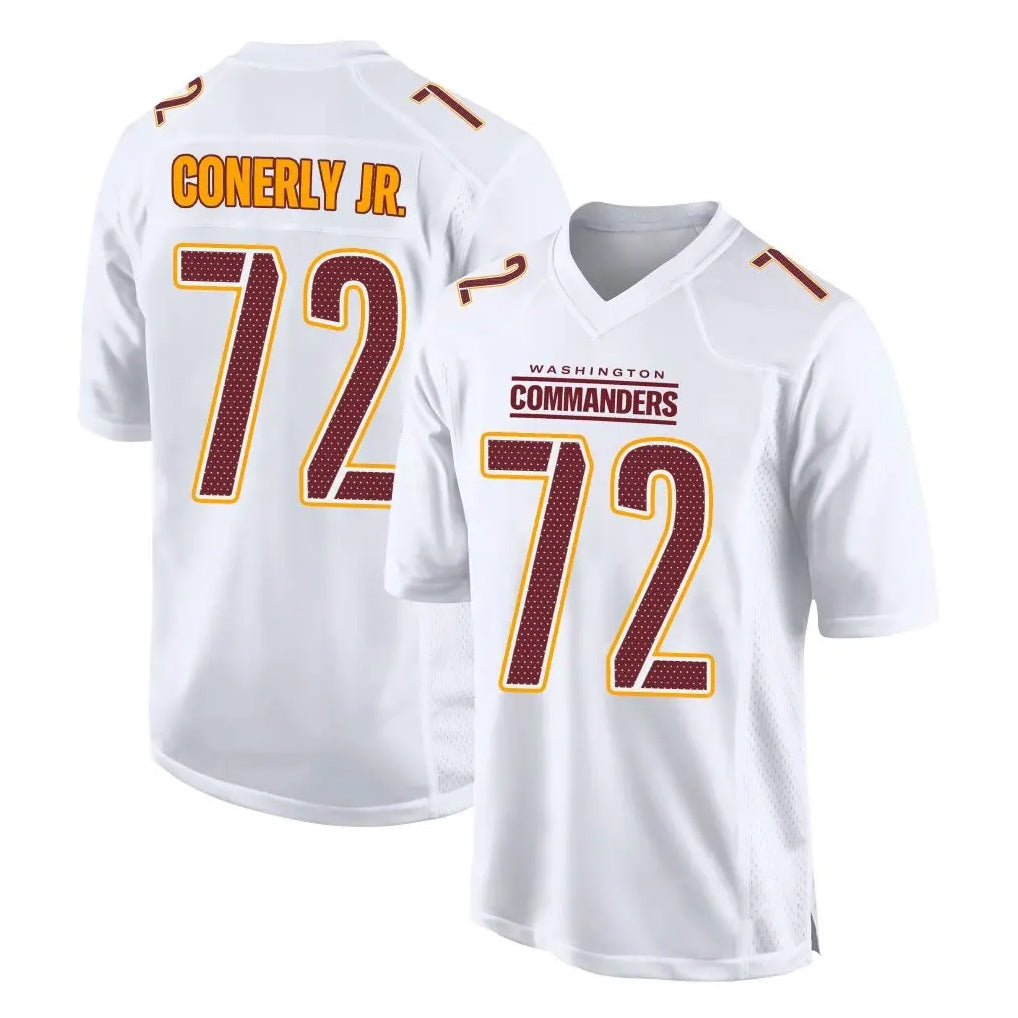 W.Commanders #72 Josh Conerly Jr. Player White Tundra Fashion Home Game Edoa Stitched Jerseys