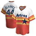 H.Astros #44 Yordan Alvarez Player Rainbow Cooperstown Collection T-shirt Edoa Stitched Jerseys