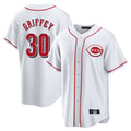 C.Reds #30 Ken Griffey Player White Game Home Edoa Stitched Jerseys
