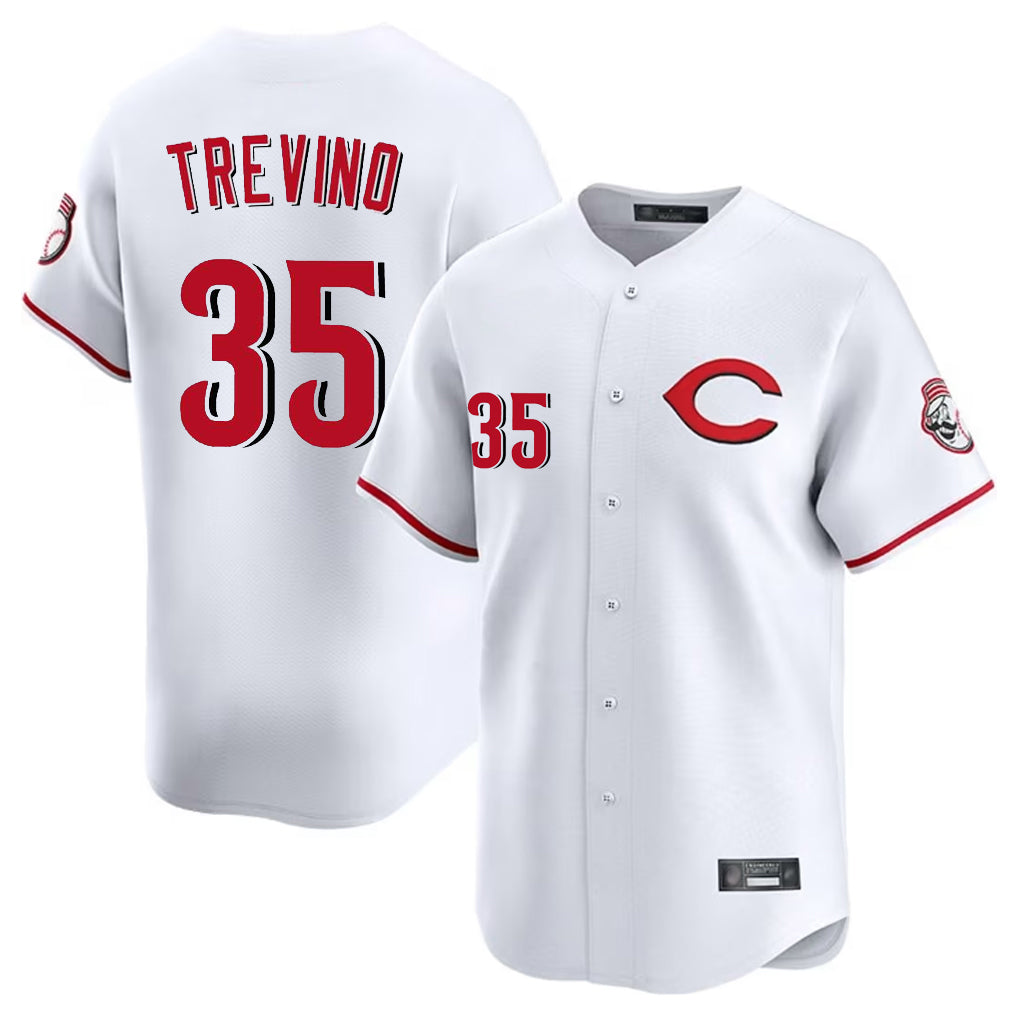 C.Reds #35 Jose Trevino Player White Limited Home Edoa Stitched Jerseys