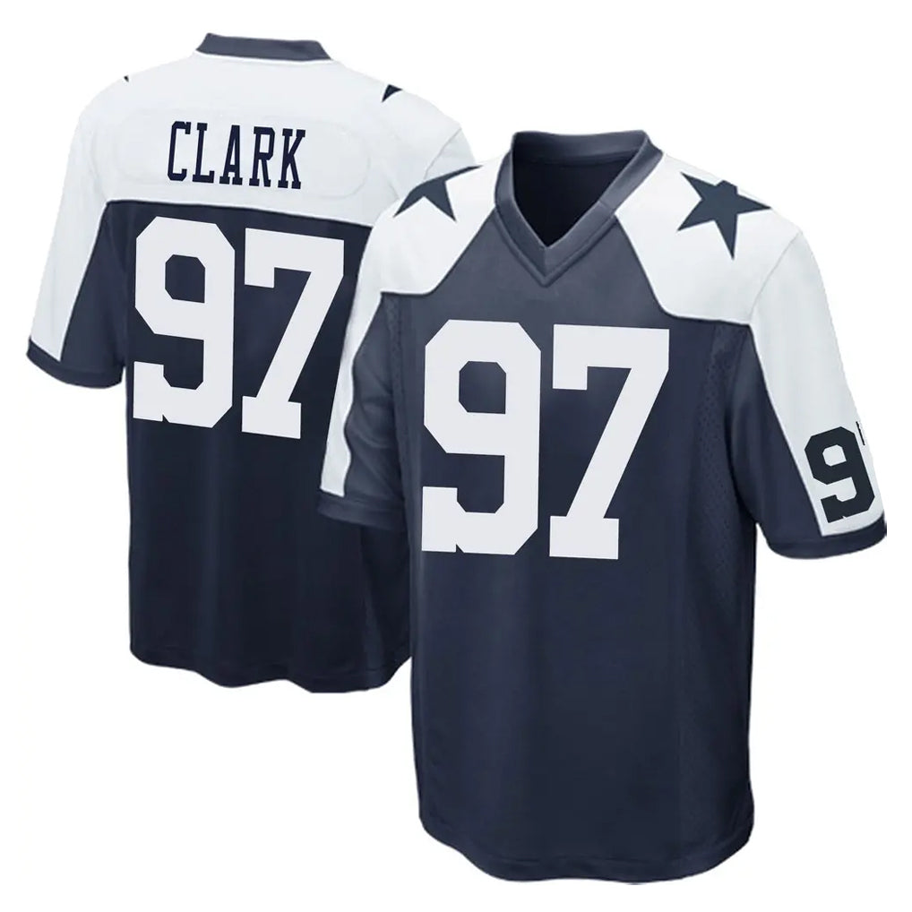 D.Cowboys #97 Kenny Clark Player Navy-White Alternate Home Game Edoa Stitched Jerseys