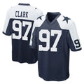 D.Cowboys #97 Kenny Clark Player Navy-White Alternate Home Game Edoa Stitched Jerseys
