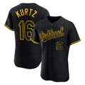 Athletics #16 Nick Kurtz Player Black Snake Skin City Limited Elite Home Game Edoa Stitched Jerseys