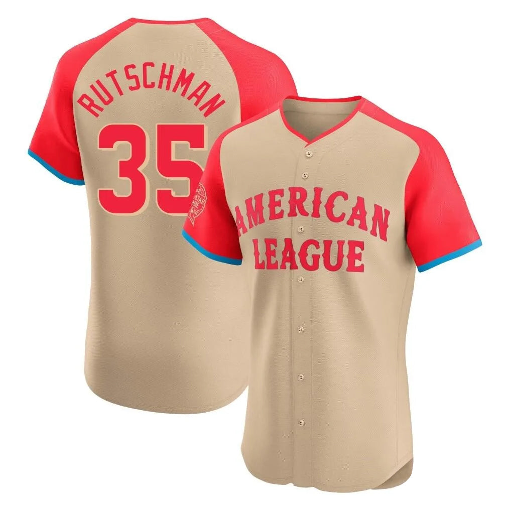 B.Orioles #35 Adley Rutschman Player Cream American League All-Star Limited Elite Home Game Edoa Stitched Jerseys