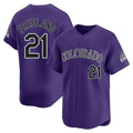 C.Rockies #21 Kyle Freeland Player Purple Limited Home Edoa Stitched Jerseys