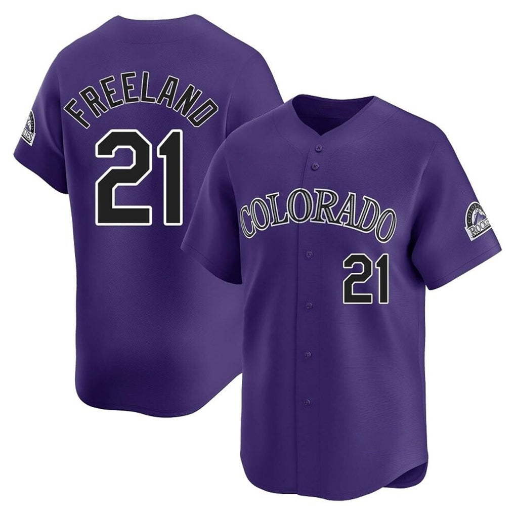 C.Rockies #21 Kyle Freeland Player Purple Limited Home Edoa Stitched Jerseys