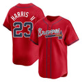 A.Braves #23 Michael Harris II Player Red Limited Home Game Edoa Stitched Jerseys