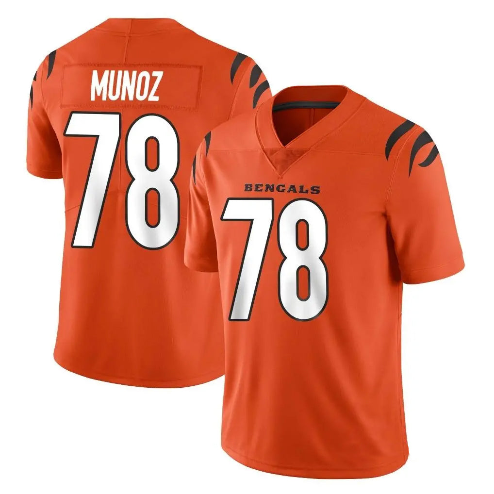 C.Bengals #78 Anthony Munoz Player Orange Vapor Untouchable Limited Home Game Edoa Stitched Jerseys
