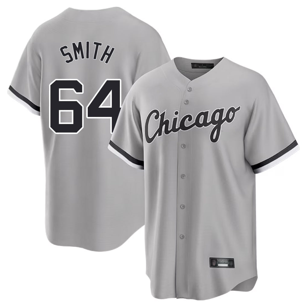 C.White Sox #64 Shane Smith Player Gray Home Game Edoa Stitched Jerseys