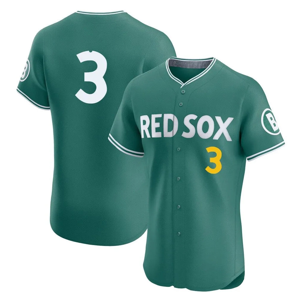 B.Red Sox #3 Ceddanne Rafaela Player Green City Connect Limited Elite Home Game Edoa Stitched Jerseys