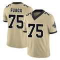 NO.Saints #75 Taliese Fuaga Player Gold Limited Vapor F.U.S.E. Home Game Edoa Stitched Jerseys