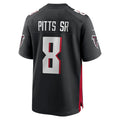 A.Falcons #8 Kyle Pitts Sr. Player Black Home Game Edoa Stitched Jerseys