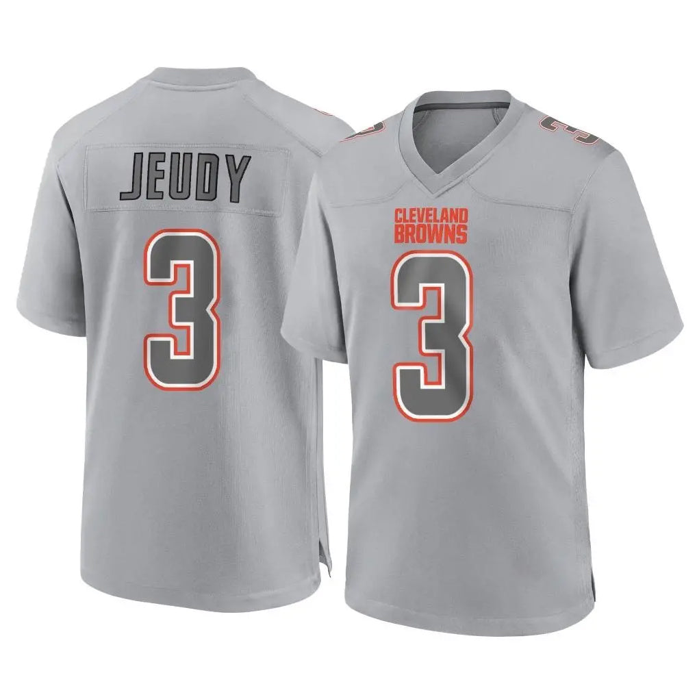 C.Browns #3 Jerry Jeudy Player Gray Atmosphere Fashion Game Edoa Stitched Jerseys