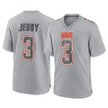 C.Browns #3 Jerry Jeudy Player Gray Atmosphere Fashion Game Edoa Stitched Jerseys