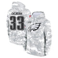 P.Eagles #33 Cooper DeJean Player Arctic Camo Salute to Service Pullover Hoodies Limited Game Edoa Stitched Jerseys