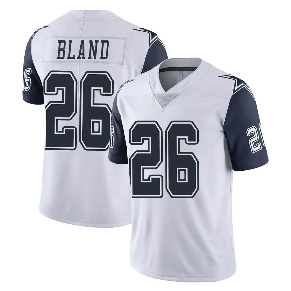 D.Cowboys #26 DaRon Bland Player White-Navy Limited Color Rush Vapor Untouchable Home Game Edoa Stitched Jerseys