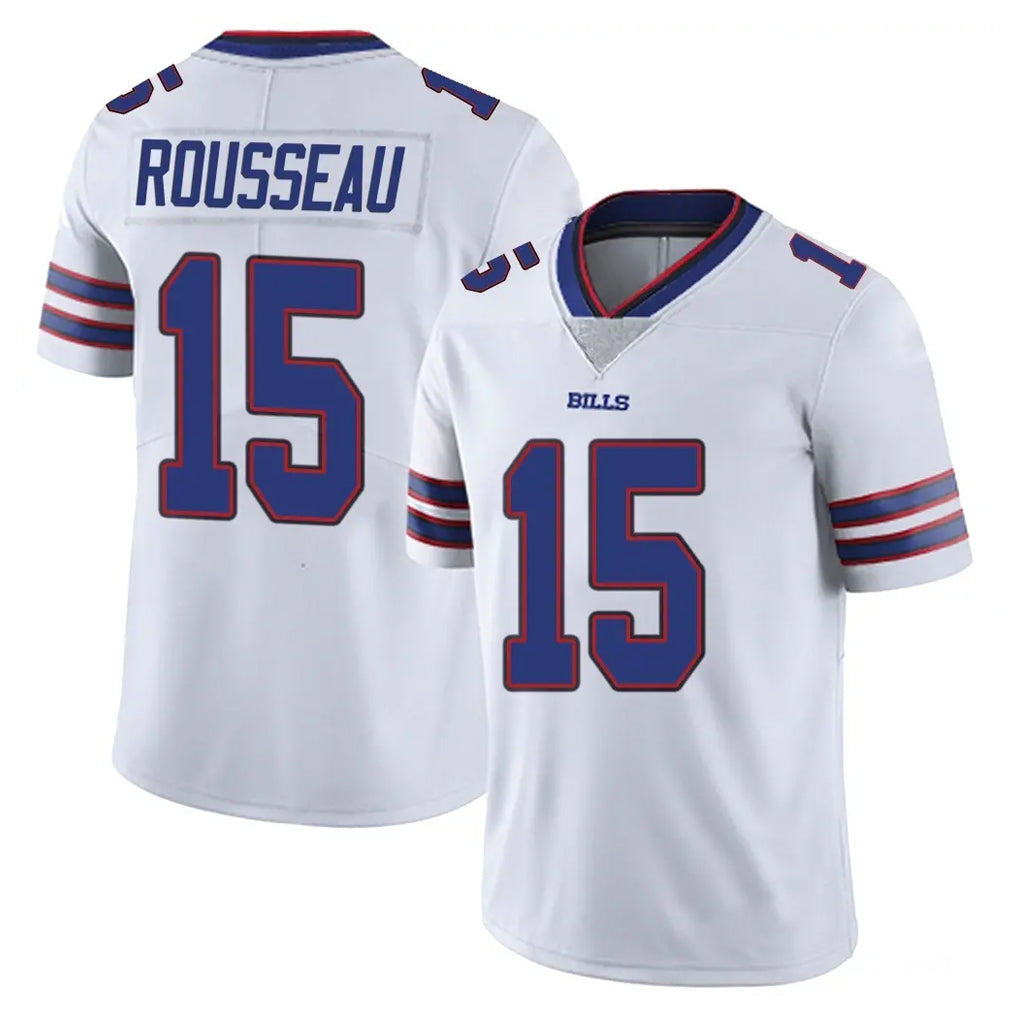 B.Bills #15 Greg Rousseau Player White Vapor Untouchable Limited Edoa Stitched Jerseys