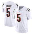 C.Bengals #5 Tee Higgins Player White Vapor Untouchable Limited Home Game Edoa Stitched Jerseys