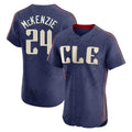 C.Guardians #24 Triston McKenzie Player Navy City Connect Limited Elite Home Edoa Stitched Jerseys