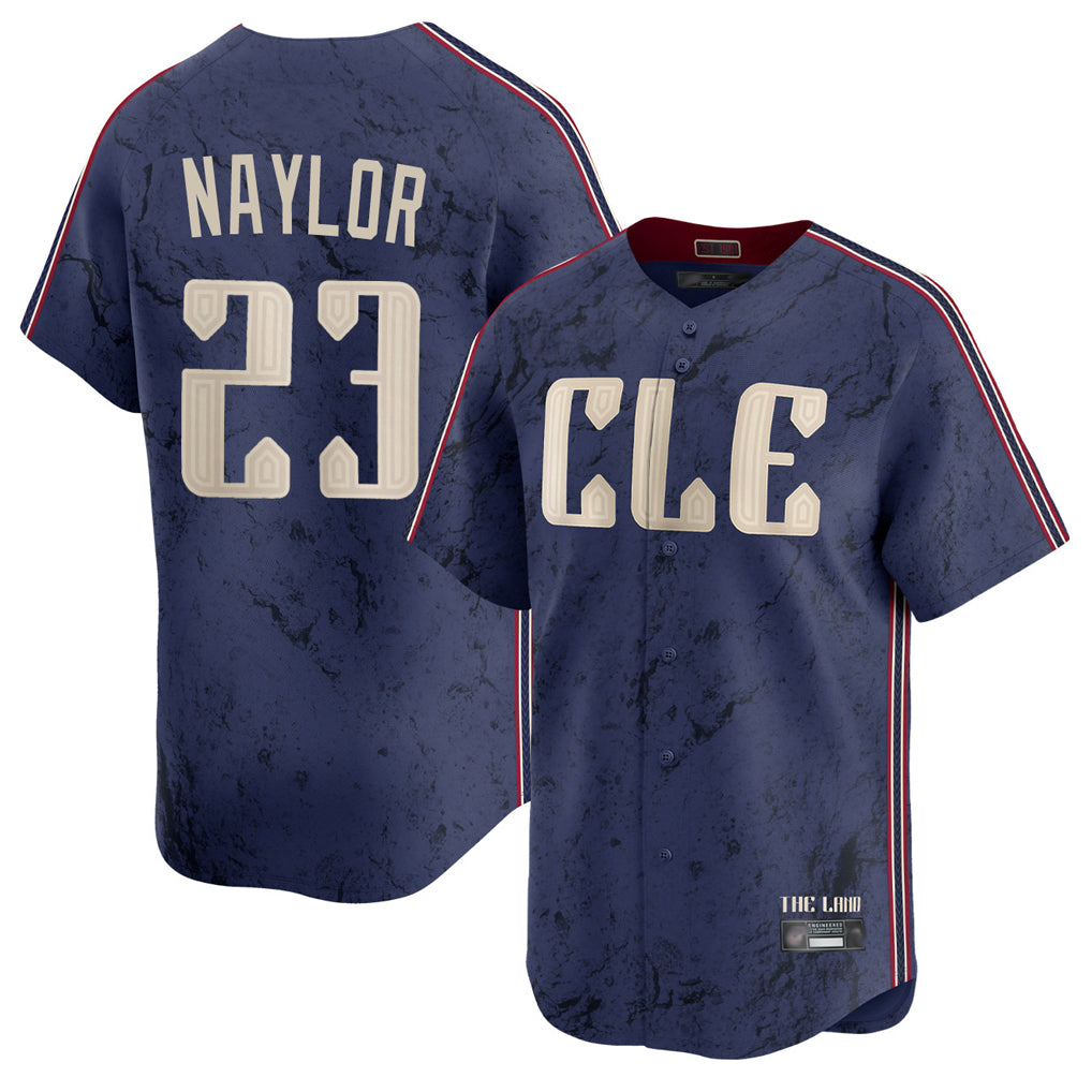 C.Guardians #23 Bo Naylor Player Navy City Connect Limited Home Edoa Stitched Jerseys