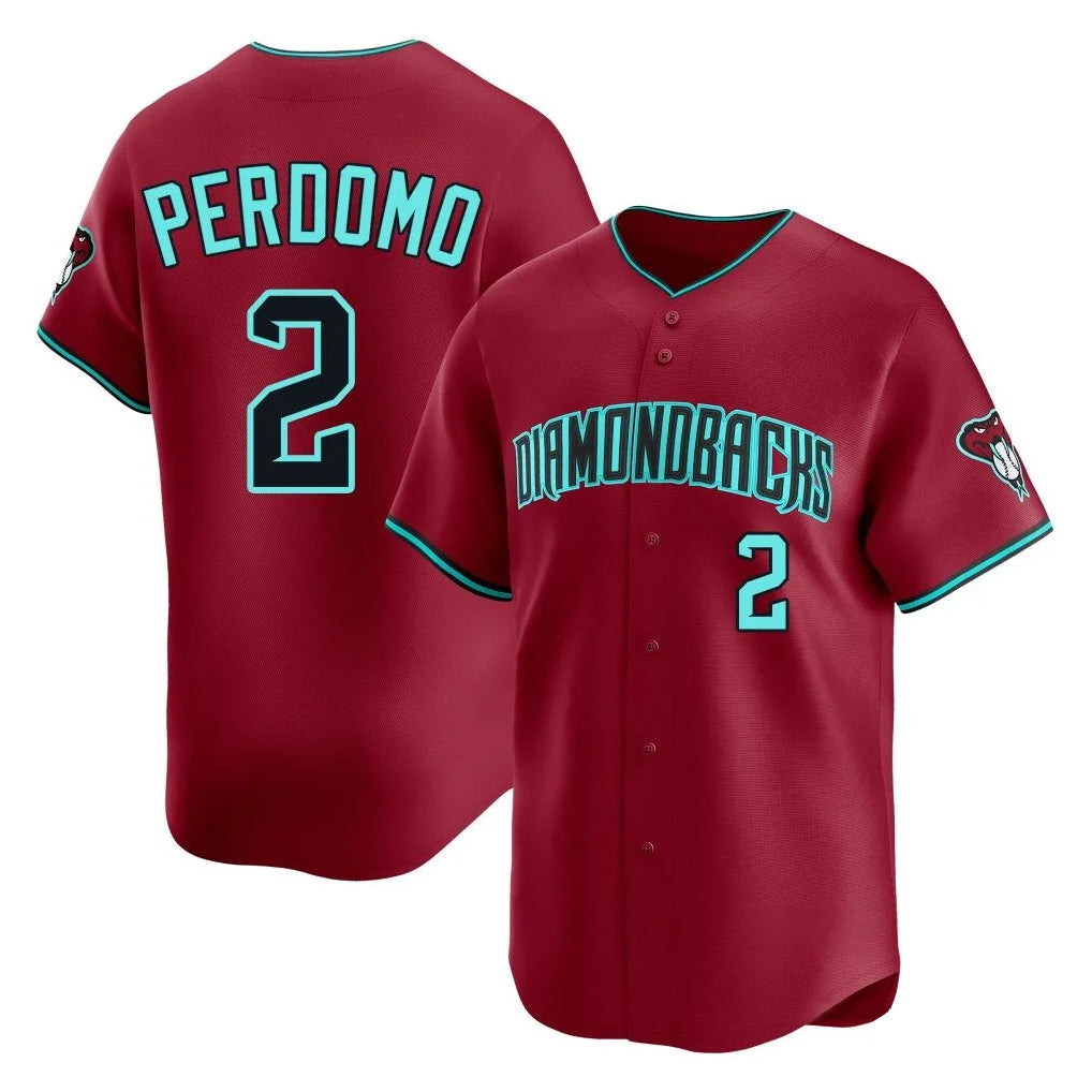 A.Diamondbacks #2 Geraldo Perdomo Player Red Limited Home Game Edoa Stitched Jerseys