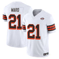 C.Browns #21 Denzel Ward Player White Limited Vapor F.U.S.E. Alternate Game Edoa Stitched Jerseys
