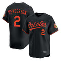 B.Orioles #2 Gunnar Henderson Player Black Limited Home Game Edoa Stitched Jerseys