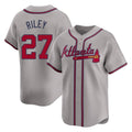 A.Braves #27 Austin Riley Player Gray Limited Home Game Edoa Stitched Jerseys