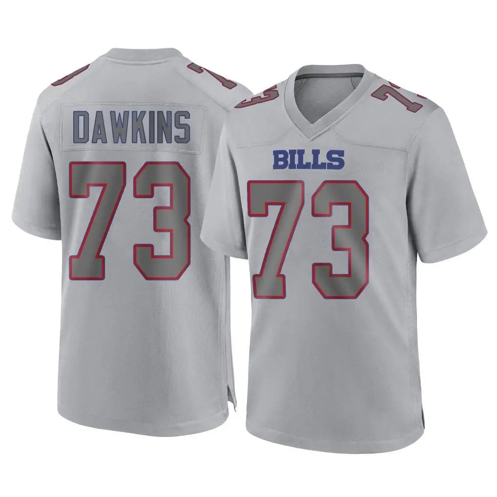 B.Bills #73 Dion Dawkins Player Gray Fashion Home Game Edoa Stitched Jerseys
