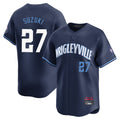 C.Cubs #27 Seiya Suzuki Player Navy City Connect Limited Home Edoa Stitched Jerseys