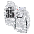 P.Eagles #35 Michael Carter II Player Arctic Camo Salute to Service Pullover Hoodies Limited Game Edoa Stitched Jerseys