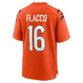 C.Bengals #16 Joe Flacco Player Orange Home Game Edoa Stitched Jerseys