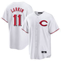 C.Reds #11 Barry Larkin Player White Home Game Edoa Stitched Jerseys
