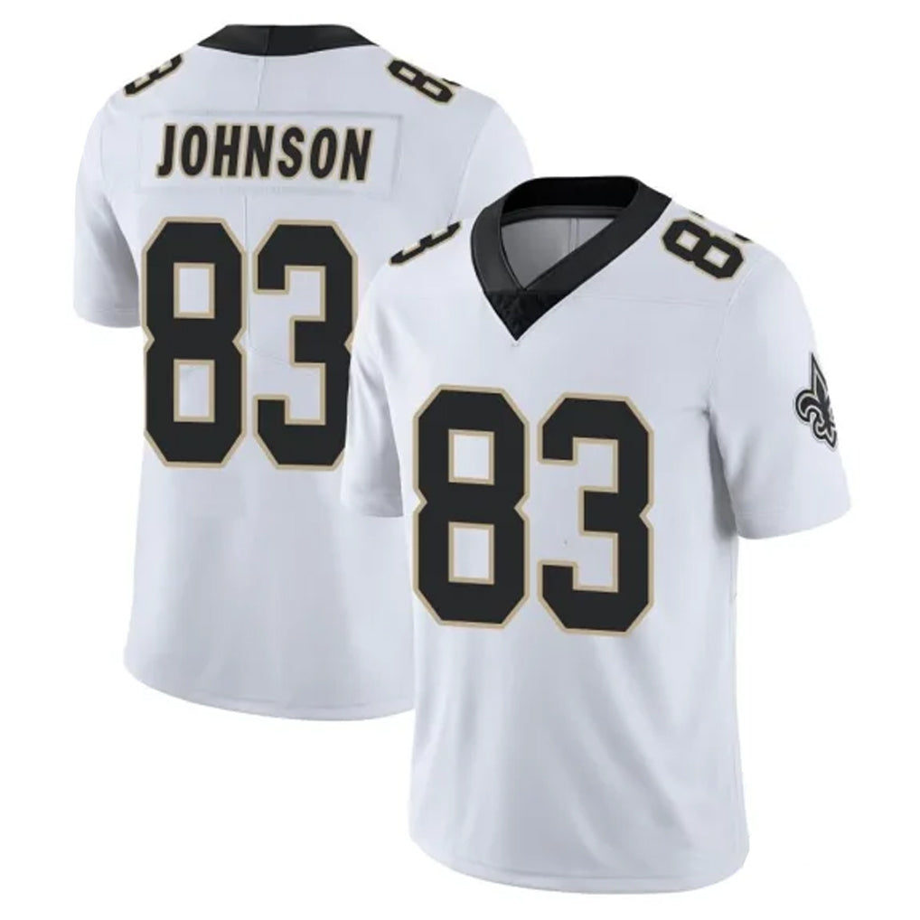 NO.Saints #83 Juwan Johnson Player White Limited Vapor Untouchable Home Game Edoa Stitched Jerseys