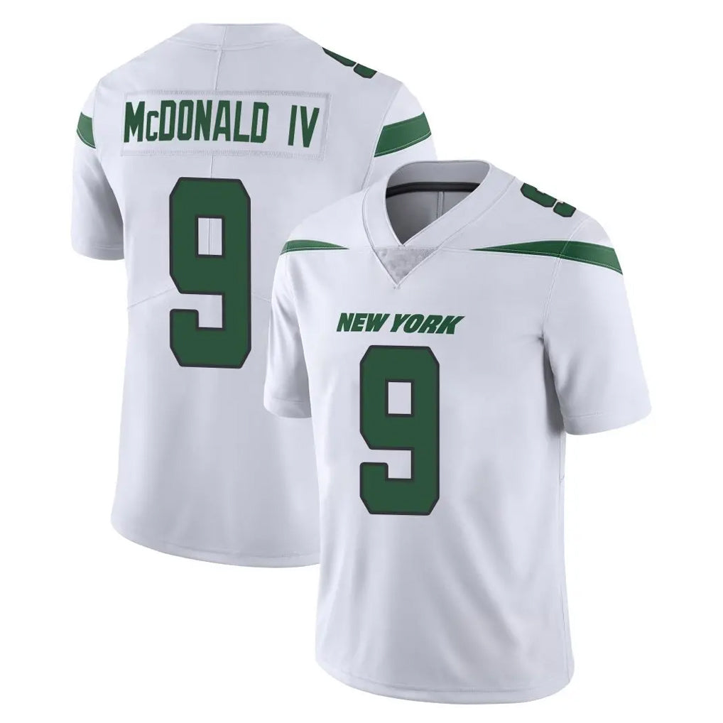 NY.Jets #9 Will McDonald IV Player White Spotlight Limited Vapor Home Game Edoa Stitched Jerseys