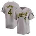 Athletics #4 Lawrence Butler Player Gray Road Limited Home Game Edoa Stitched Jerseys