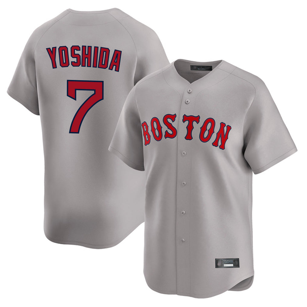 B.Red Sox #7 Masataka Yoshida Player Gray Road Limited Home Game Edoa Stitched Jerseys